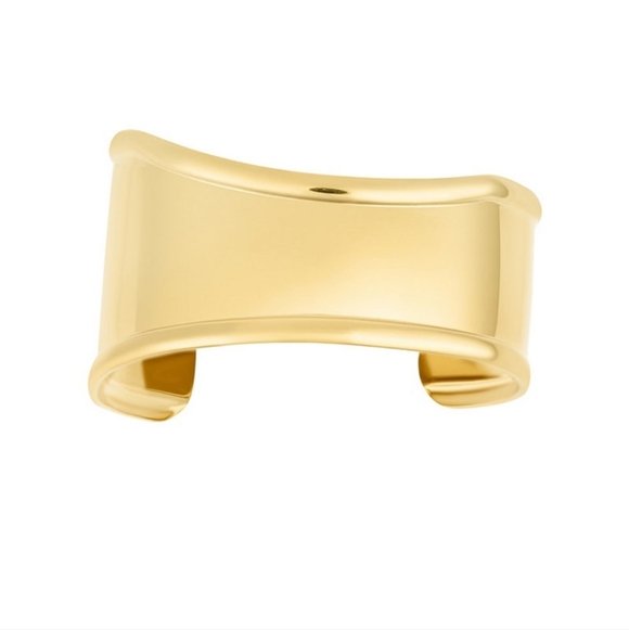 adornia Jewelry - Adornia, Resistant 18k Gold Plated Tall Curve Cuff Bracelet, NWT